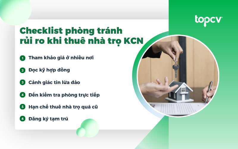 Những việc cần làm đẻ tránh rủi ro khi thuê nhà trọ khu công nghiệp